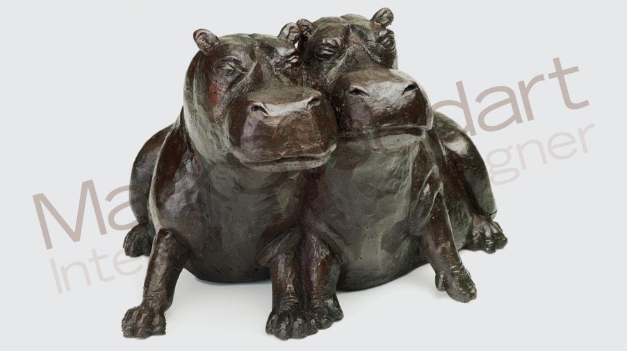 Bronze Hippo Sculptures