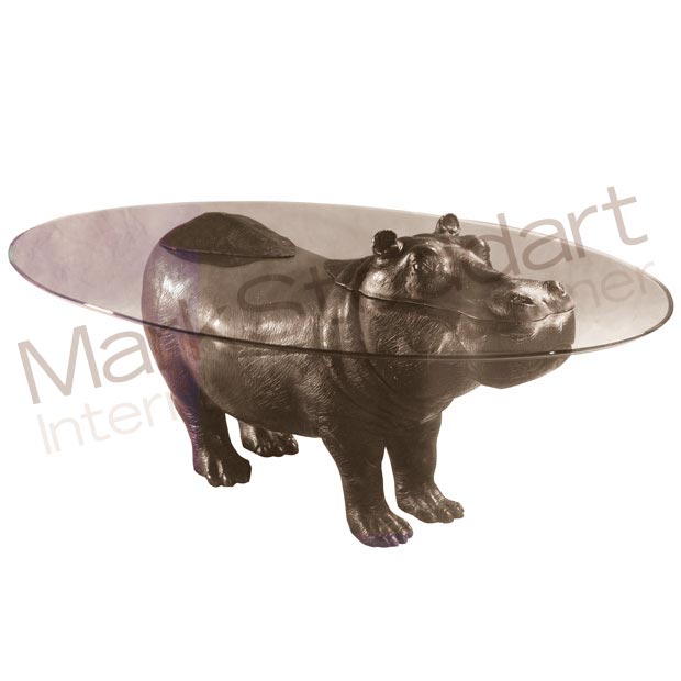 Bespoke Bronze Sculpture Mark Stoddart Hippo Coffee Table